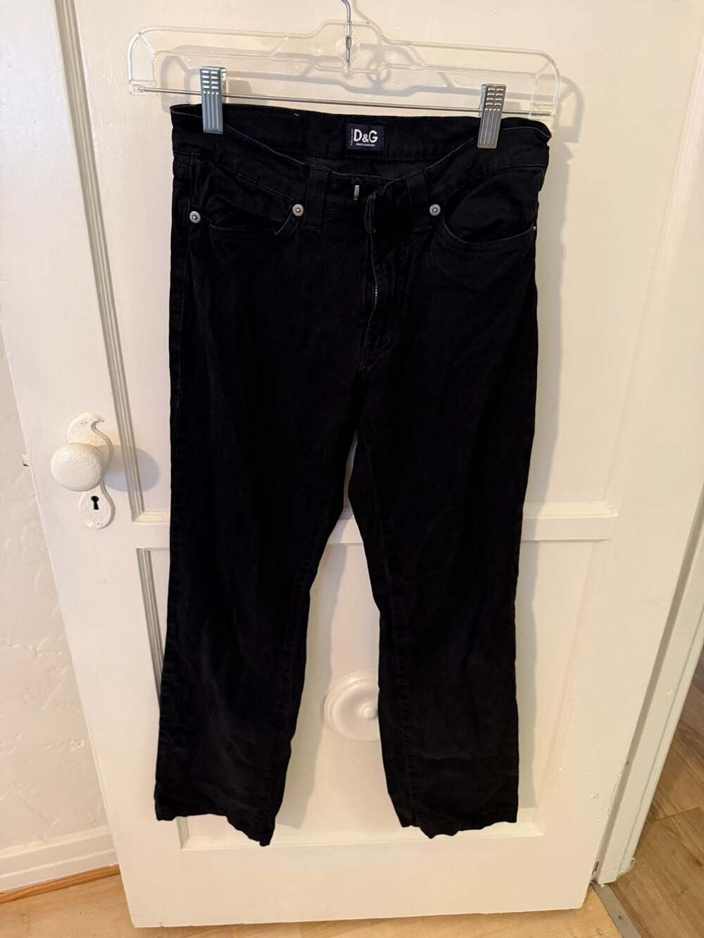 D&G Dolce & Gabbana Black Straight Leg Pants Size 27